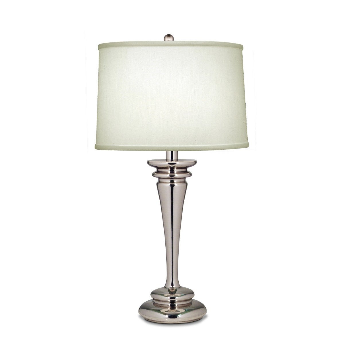 Lampa stołowa klasyczna chrom z białym abażurem 73 cm Brooklyn E27 60W Stiffel