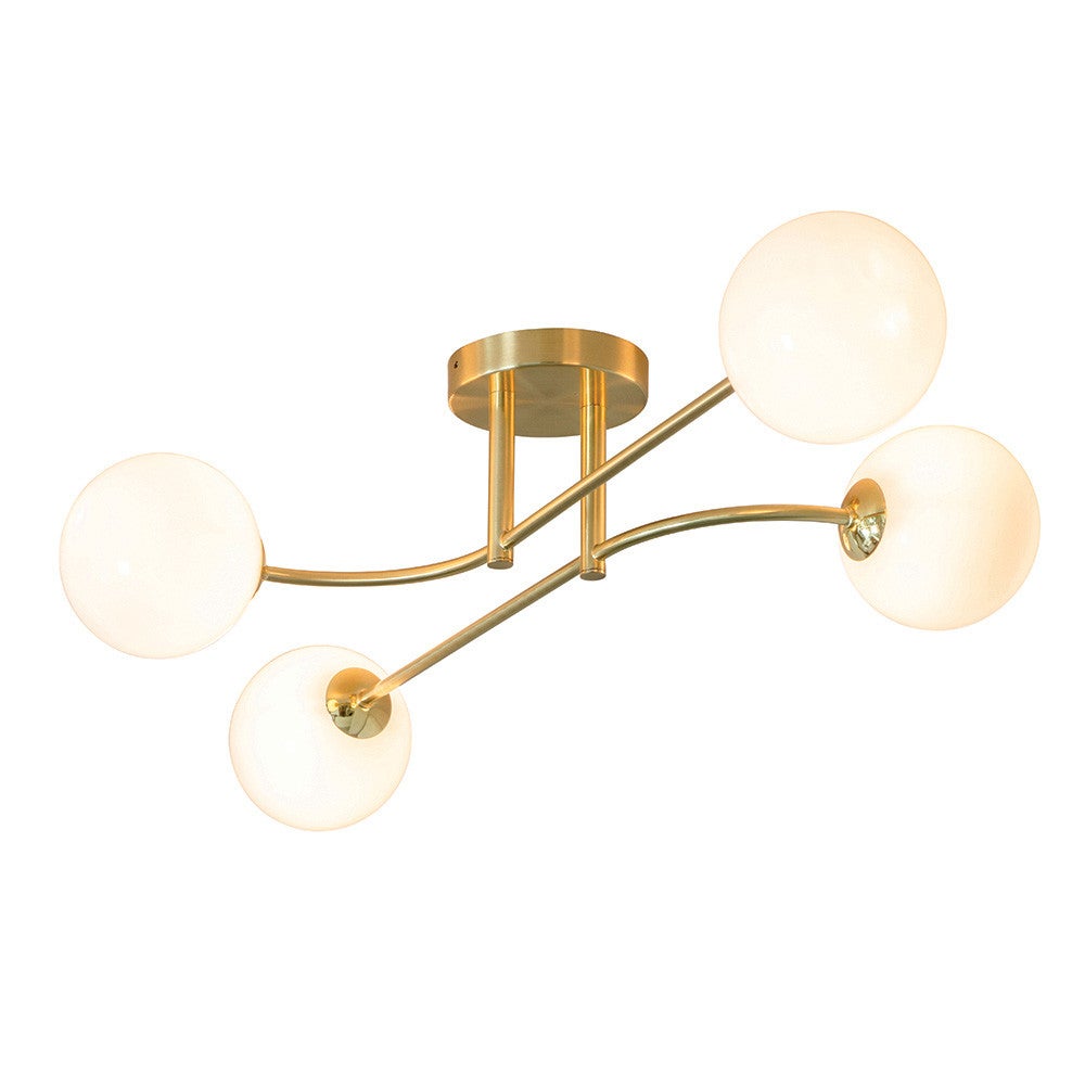 Lampa sufitowa zagięte rurki OTTO złota 4xG9x8W metal wym:17,6x86x52,3cm IP20 Endon
