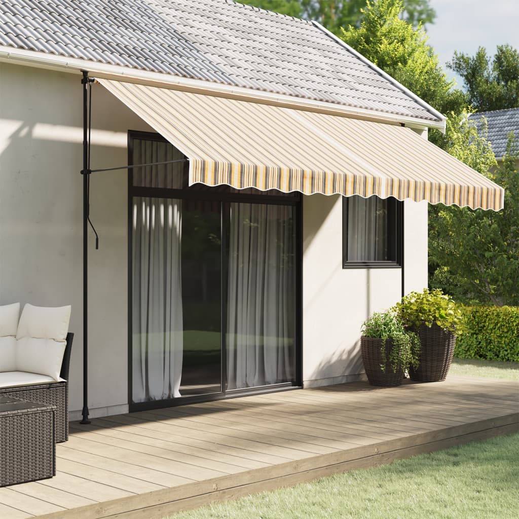 Techo De Carpa VidaXL Para Celebraciones - Tamaño 4,5x3 M, Color Crema, Tela Oxford 270 G/m² Con Revestimiento PVC, Resistente A UV E Intemperie