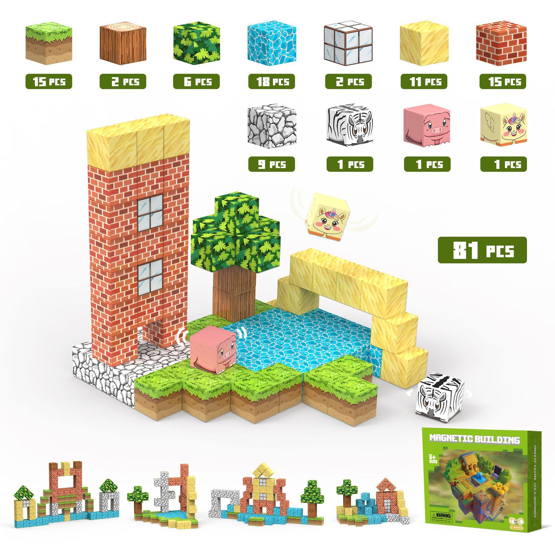 Petit Collage - Jouets Magnétiques PTC271 Multicolore A6 - Scènes Imaginatives Pour Enfants