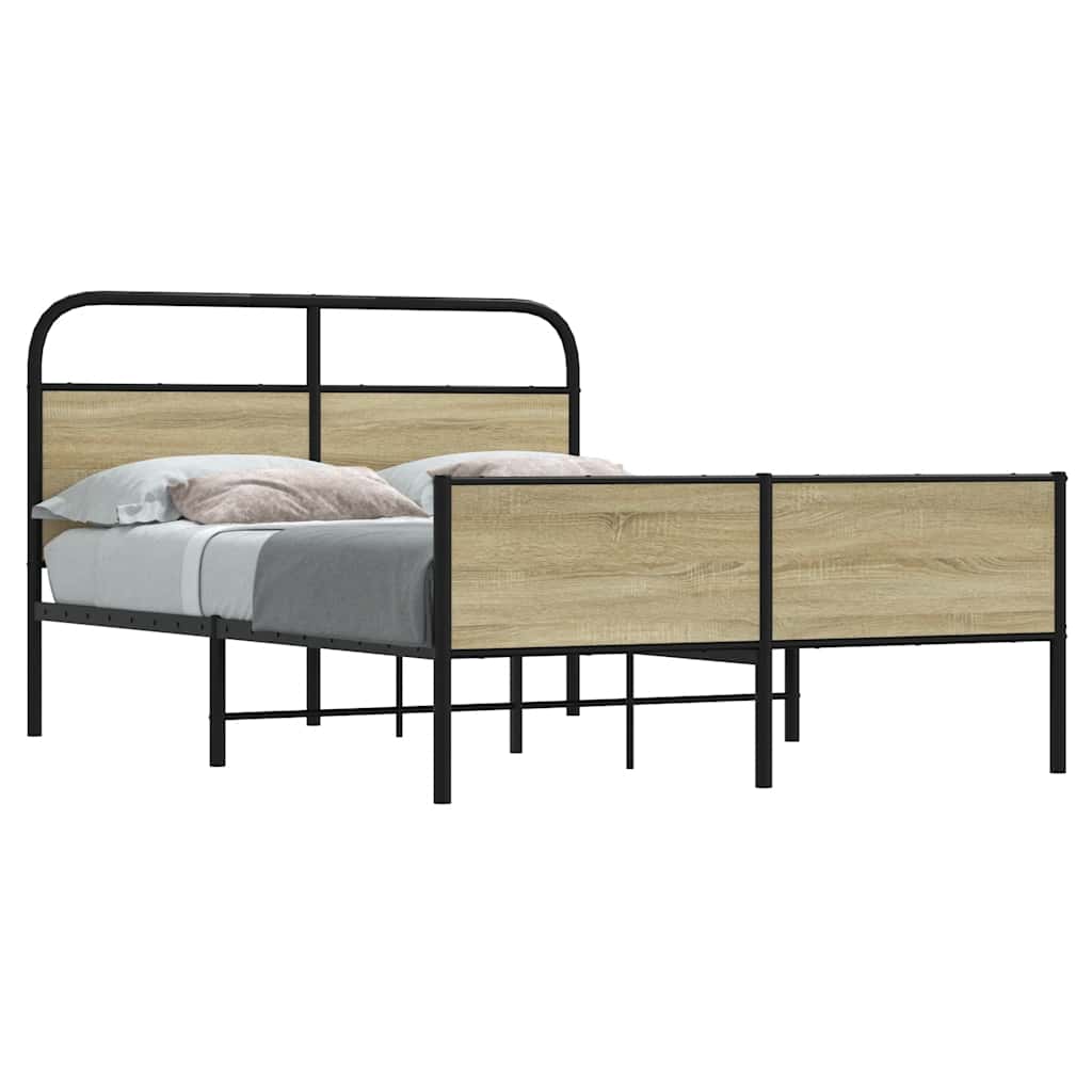 Łóżko Metalowe Rama Łóżka Metalowa Ze Stelażem Pokoj Sypialnia 135x190 cm