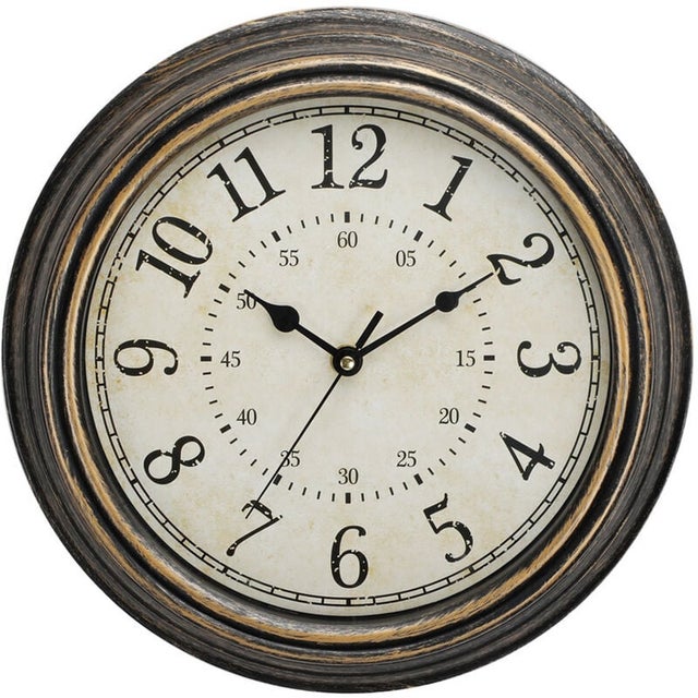 Horloge murale vintage à quartz, 30 cm, silencieuse (sans tic-tac), grand affichage numérique.FANMITRK