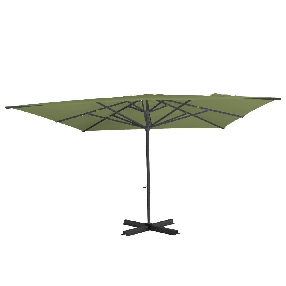 IASO Basics Sintra – Parasol carré 4x4, toile verte, structure noire - 2