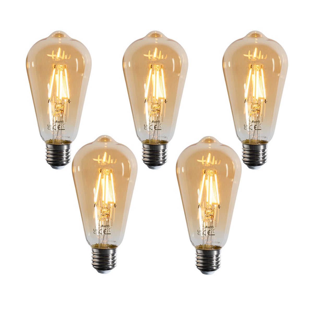 Lot de 5 ampoules LED GU10 à intensité variable 3 niveaux Dim-to-Warm