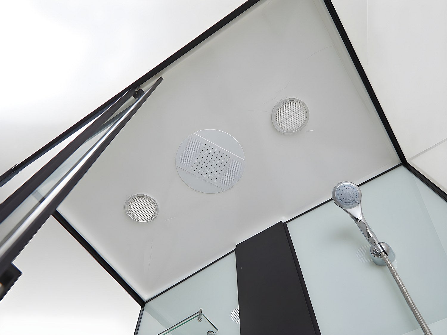 Cabine de douche hydromassante - 2 zones de jets de massage - L120 x P80 x H215 cm - Pluie tropicale et douchette - PRIMEA - 7