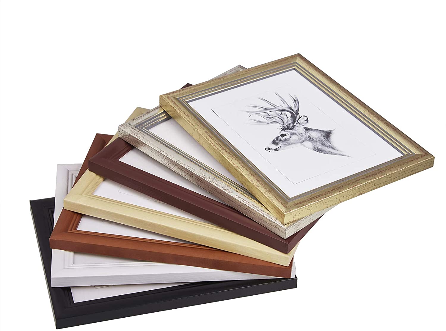 5x Cadre Photo，13x18cm，Cadre en Bois et Verre，Blanc WOLTU - 3