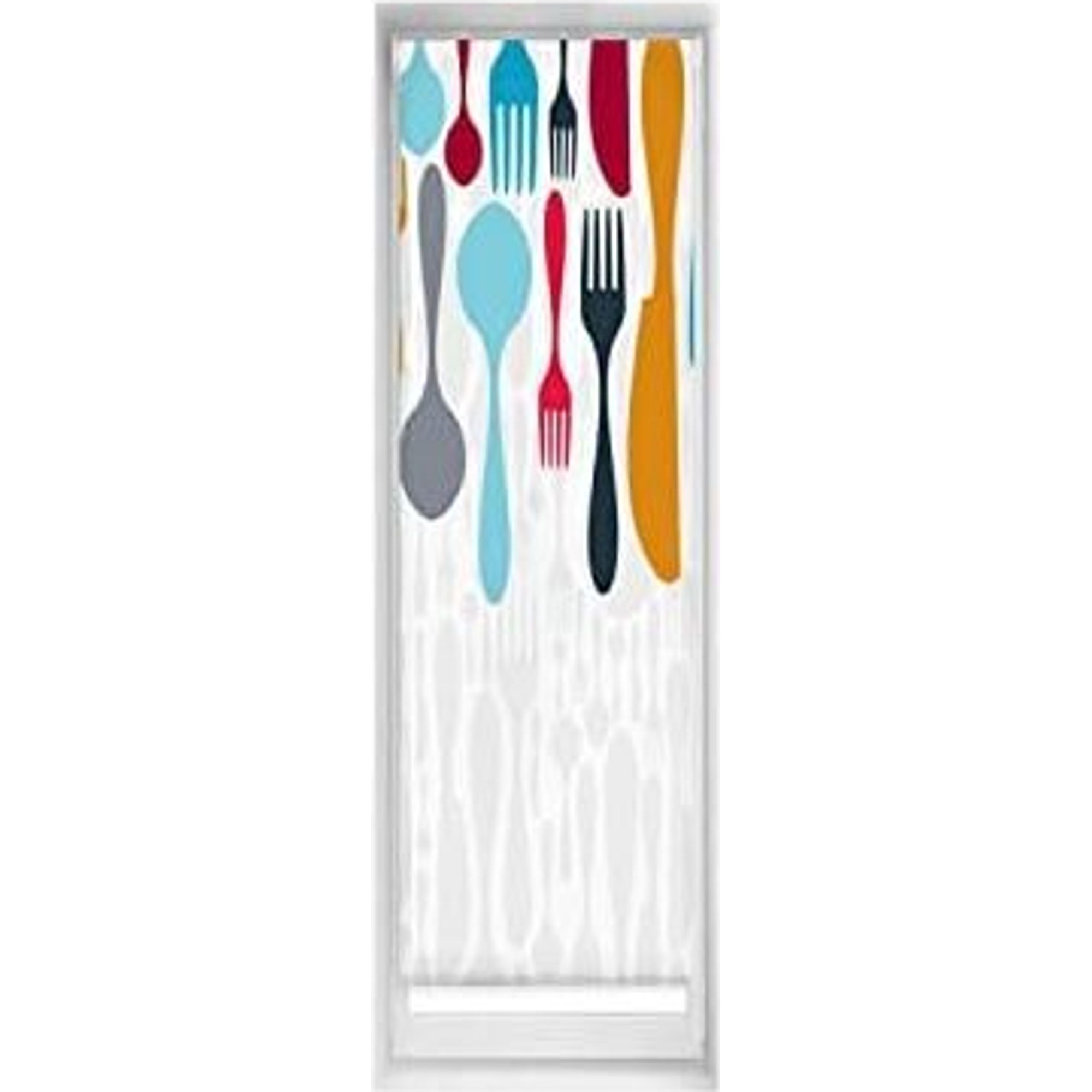 Estor estampado easyfix - estor sin herramientas tamaño 40x150 - estor sin taladro color cubiertos | blindecor