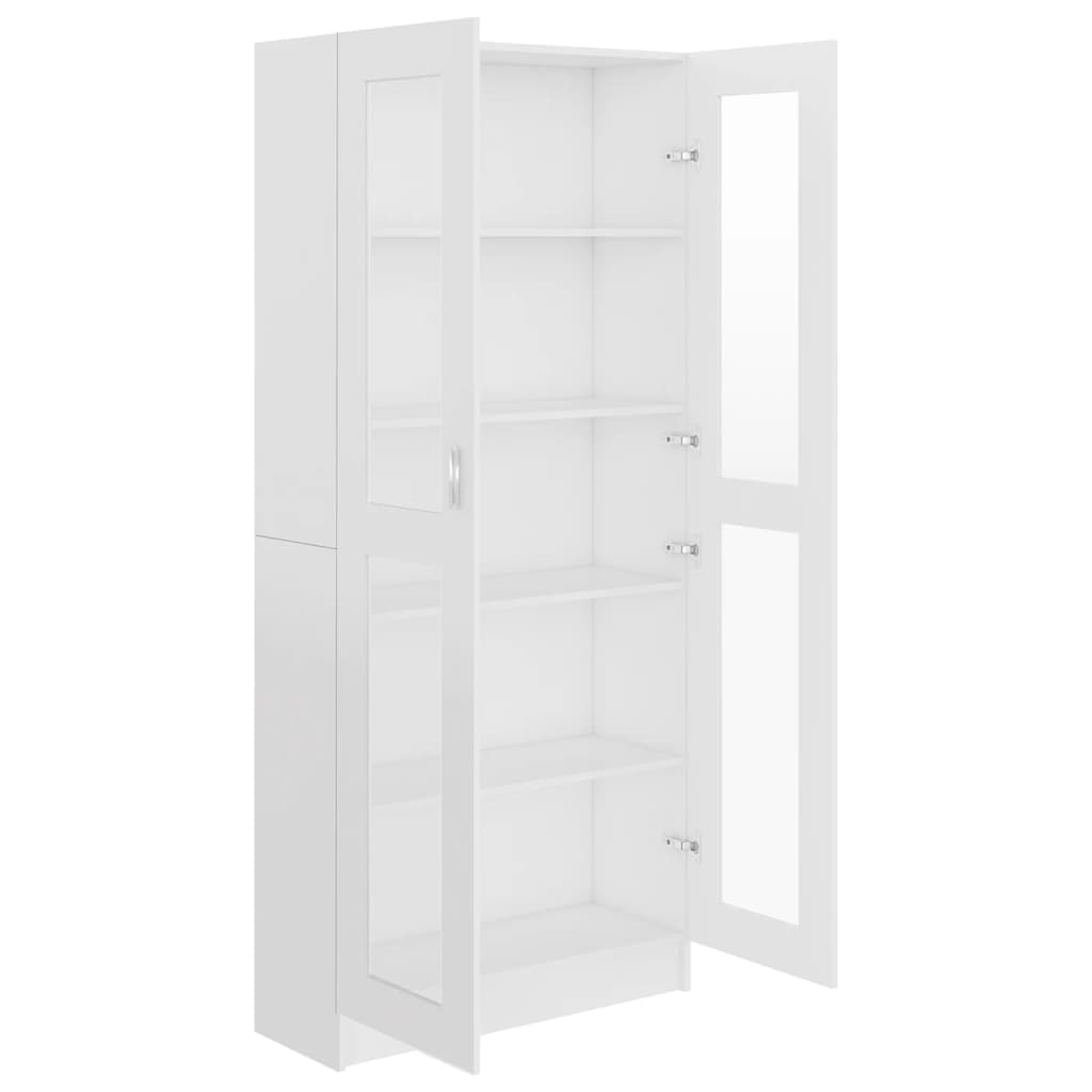 Armoire à vitrine Blanc 82,5x30,5x185,5 cm Bois d'ingénierie vidaXL - 5
