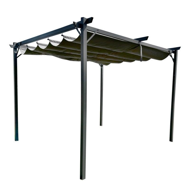 Metalowa pergola 3x4m 4iQ Group do ogrodu szara - 5