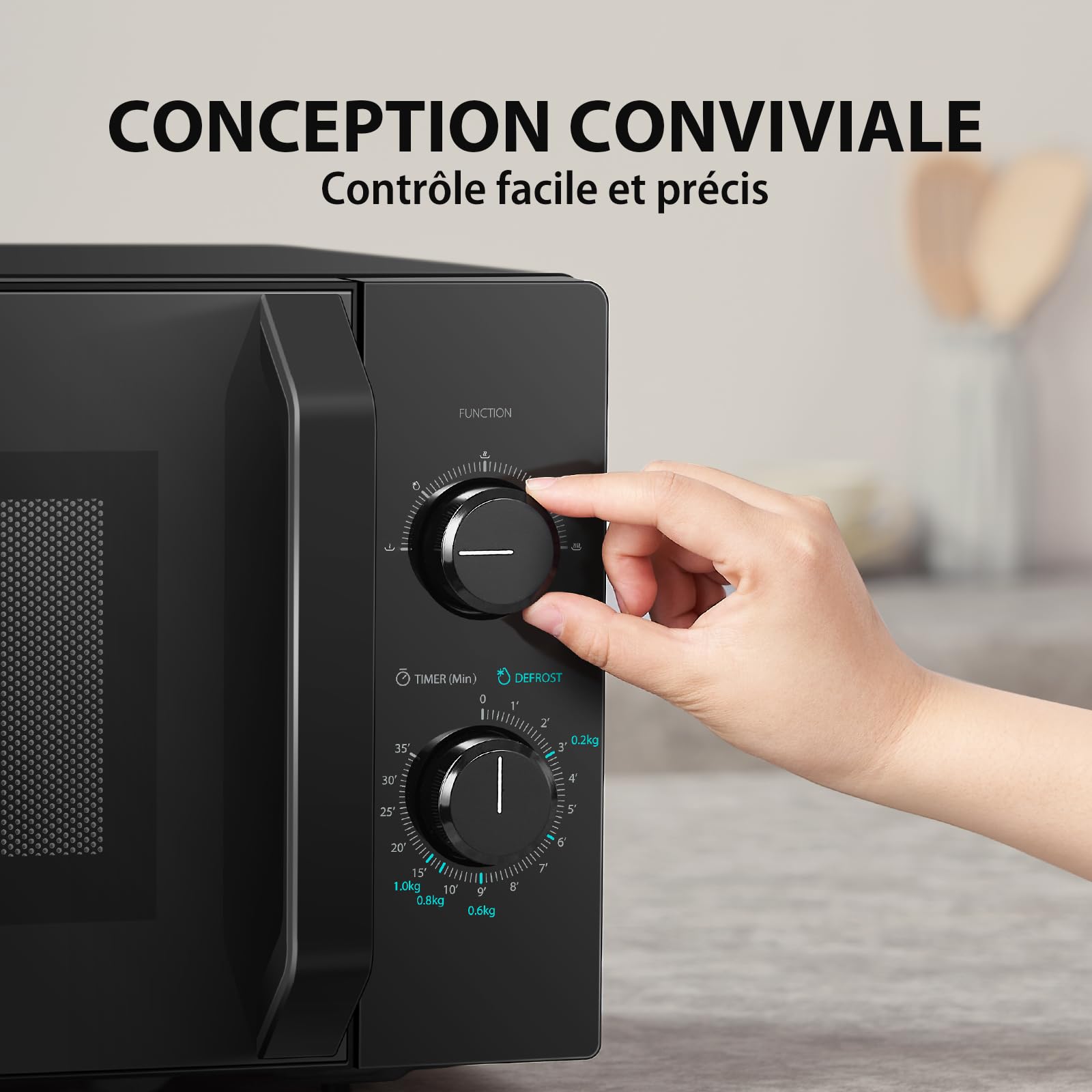 Micro-ondes pose libre - TOSHIBA - MW2-MM20P(BK) - Noir - 20L - 800W - 6