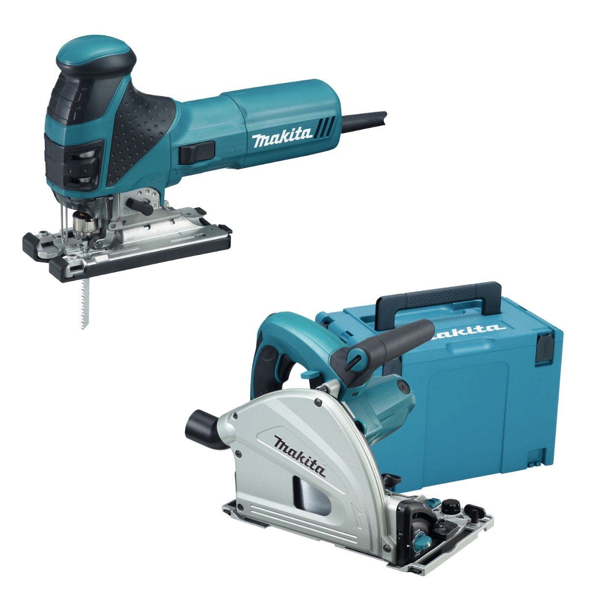 Combopack de 2 scies (SP6000J + 4351FCTJ) dans coffret Makpac avec rail - MAKITA MEU029J - 5