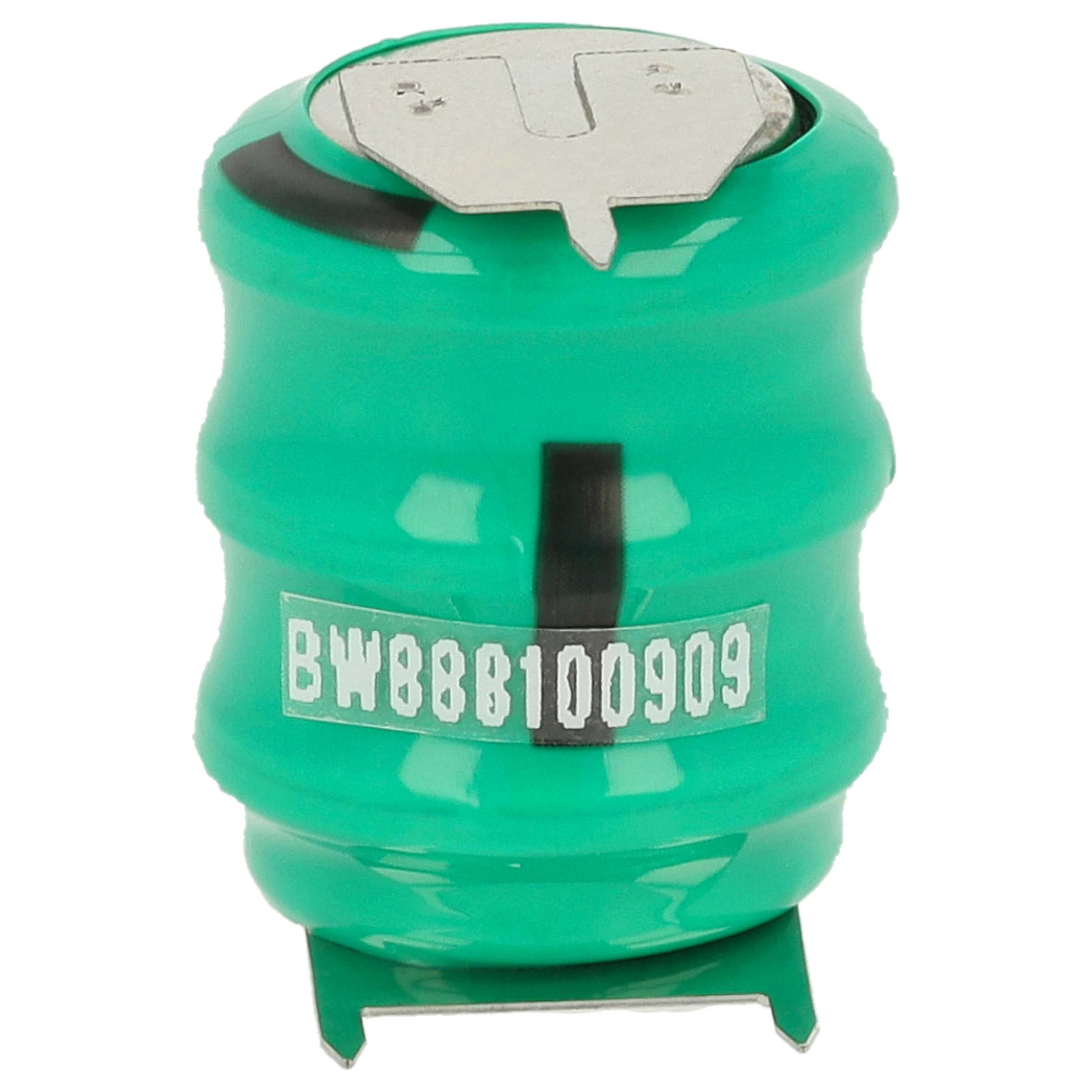 vhbw NiMH pile bouton de remplacement pour type V80H 3 épingles 80mAh 3,6V convient pour les batteries de modélisme etc. - 4