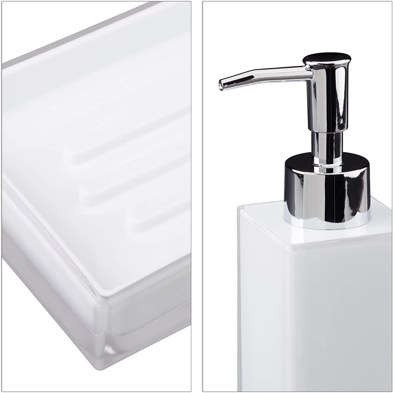 Asashizen Set Di Accessori Da Bagno In Bambù Retrò, 4 Pezzi, Portasapone, Dispenser Di Sapone, Vassoio, Tazza Per Collutorio Per Casa, Ufficio, Hotel, Set Di Accessori Da Bagno