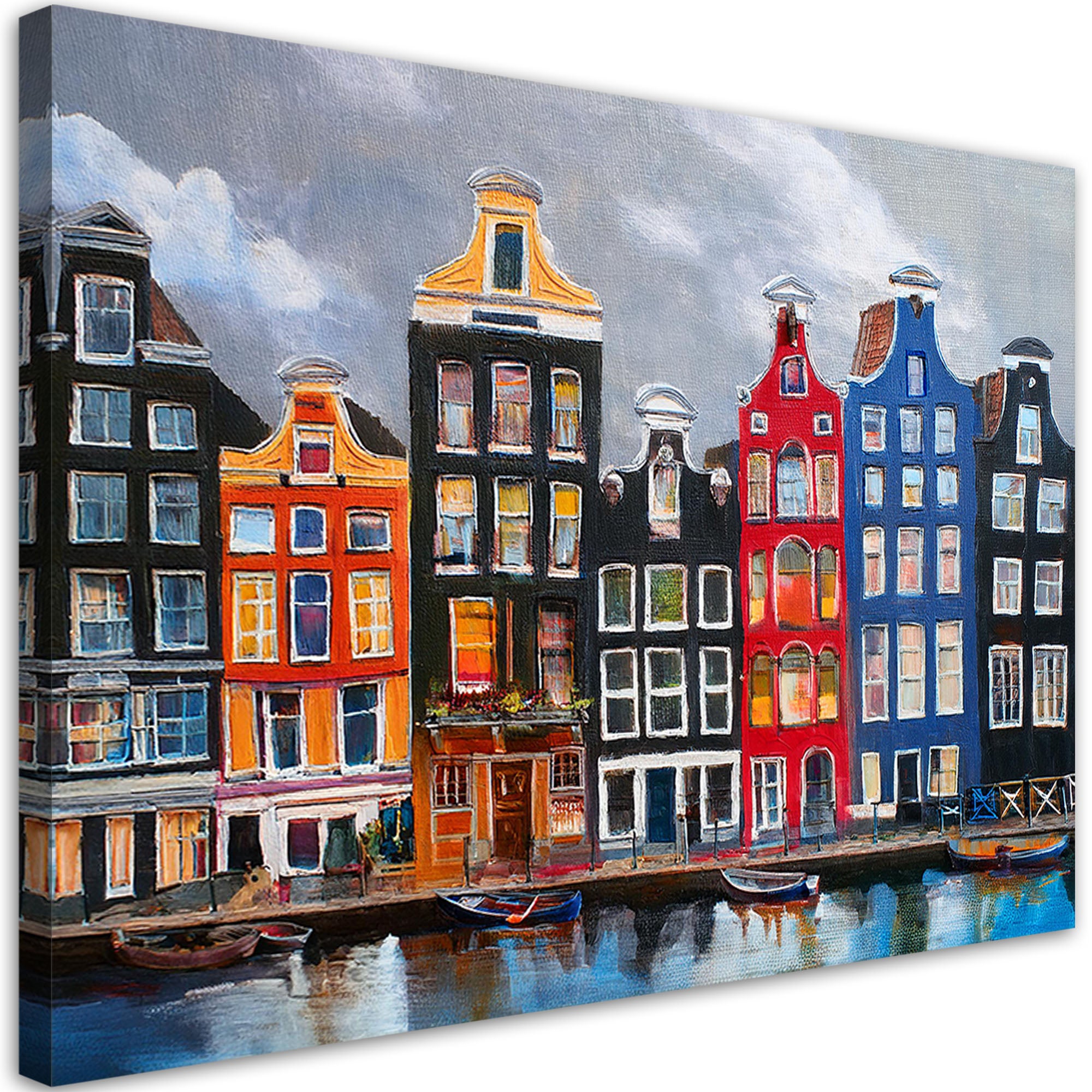 Obraz na płótnie, Amsterdam Miasto Malowany 120x80
