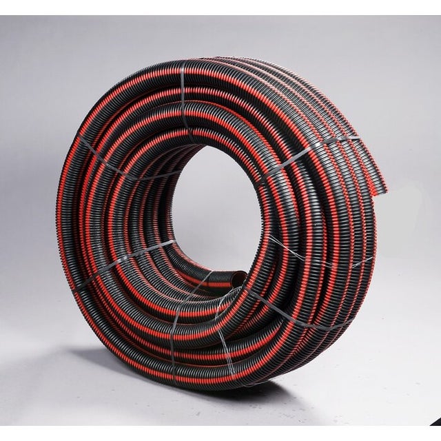 Gaine TPC rouge - Diamètre 90 mm - Courant faible - Couronne de 25 m - Electraline