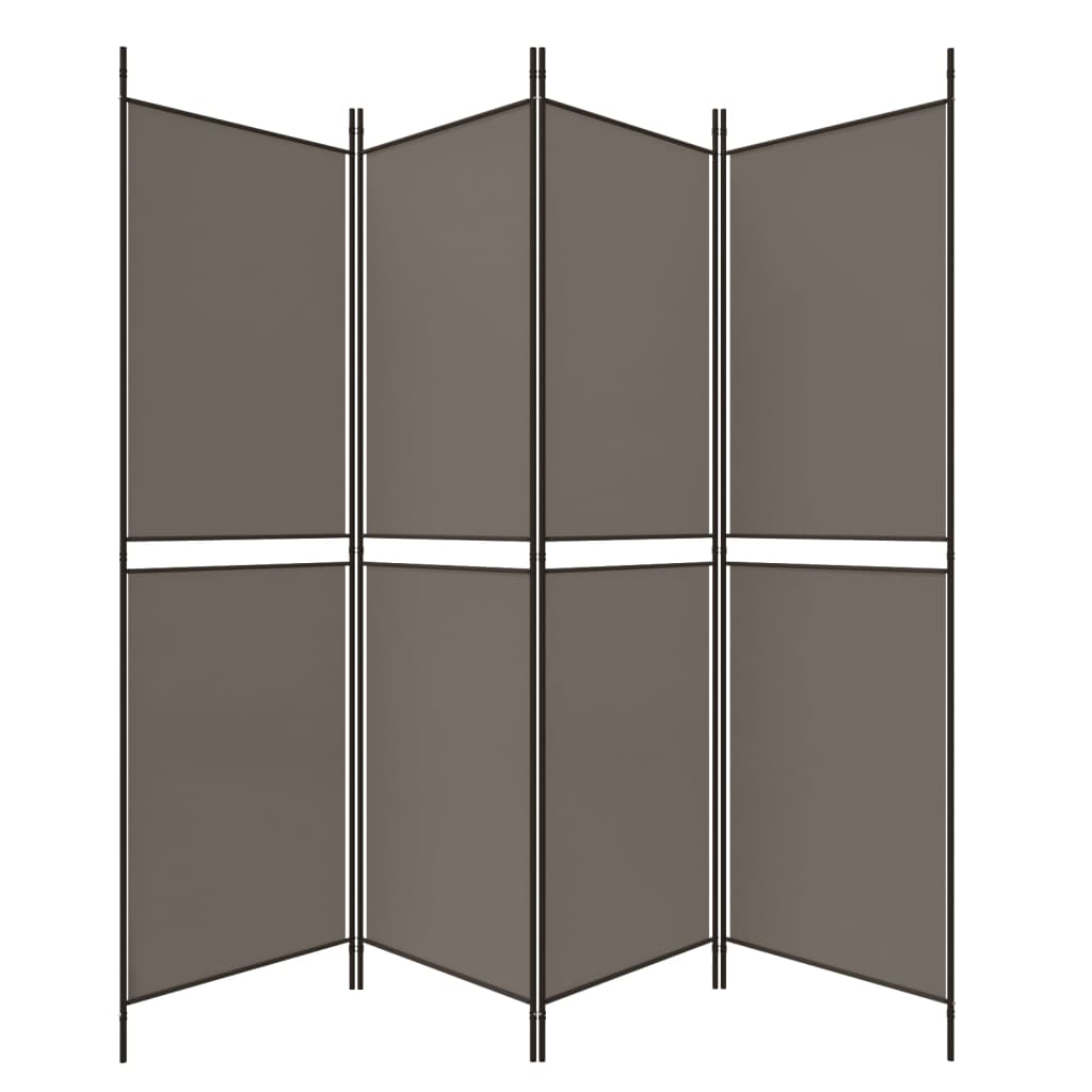 Cloison de séparation 4 panneaux en tissu gris anthracite 200x180 cm - COMFORTXL - 5