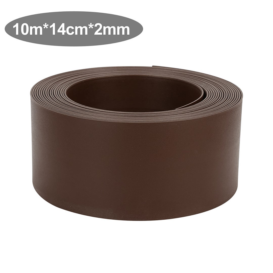 Obramowanie ogrodowe z PE Elastyczna DIY Obramowanie trawnika 2 mm Obramowanie kostki brukowej Brązowa 1000 x 14 x 0.2 cm