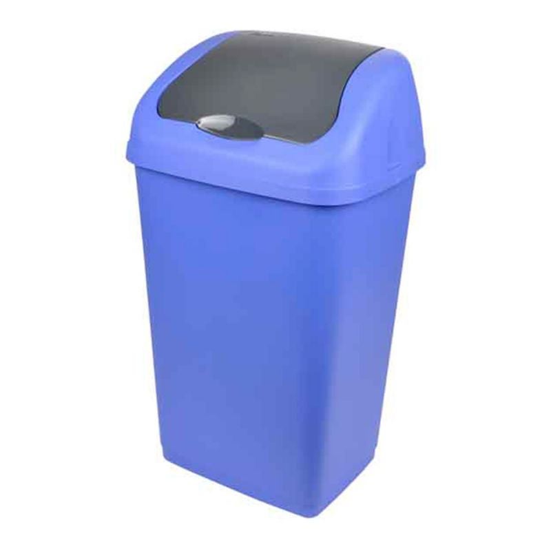 Poubelle Salle De Bain FIVE Simply Smart 9L - Naturel Roseau - Design Ronde Avec Couvercle