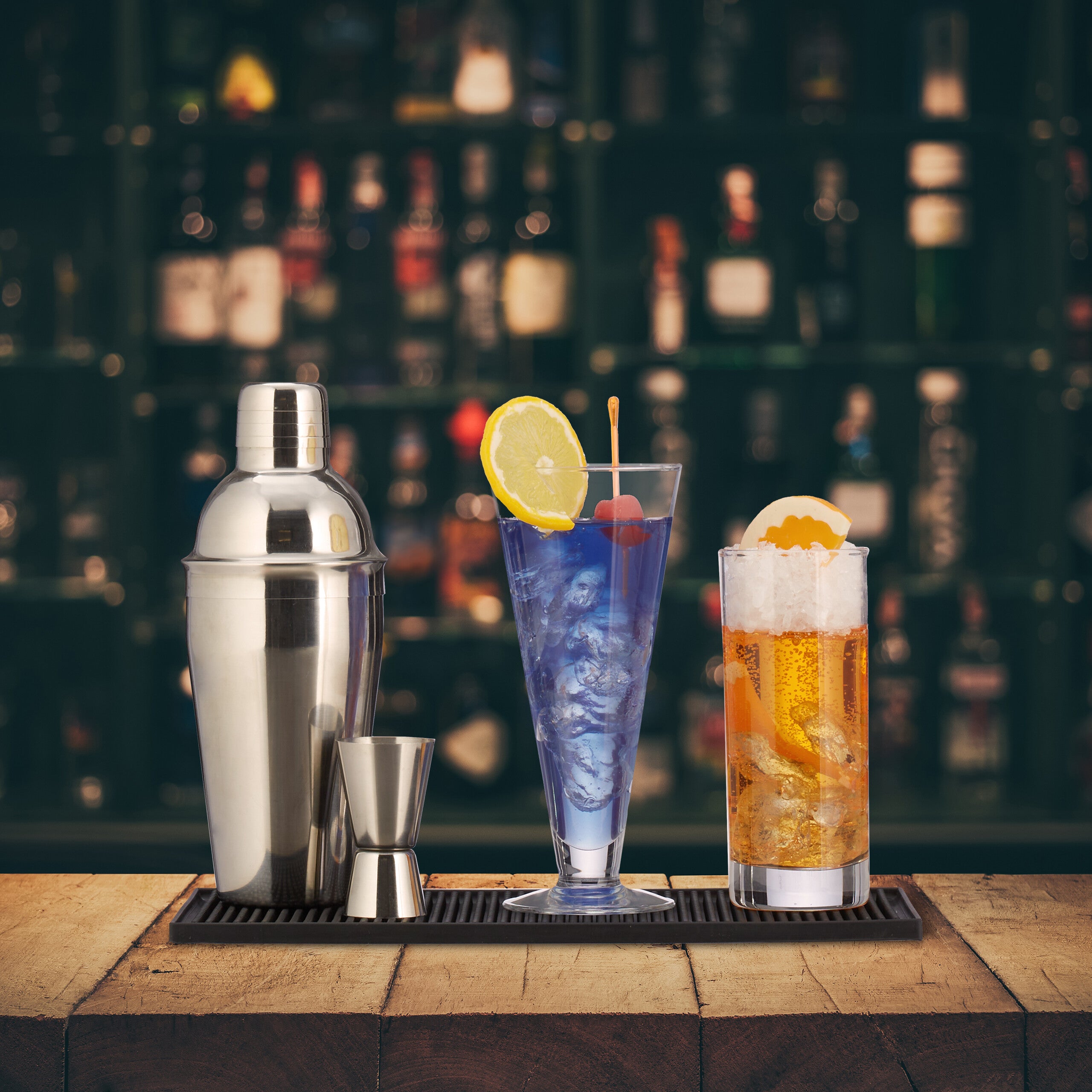 Tappetino Da Bar In PVC Nero 30x15 Cm – Antiscivolo, Resistente Al Calore, Per Asciugare Stoviglie E Bicchieri – Ideale Per Cucina E Ristoranti