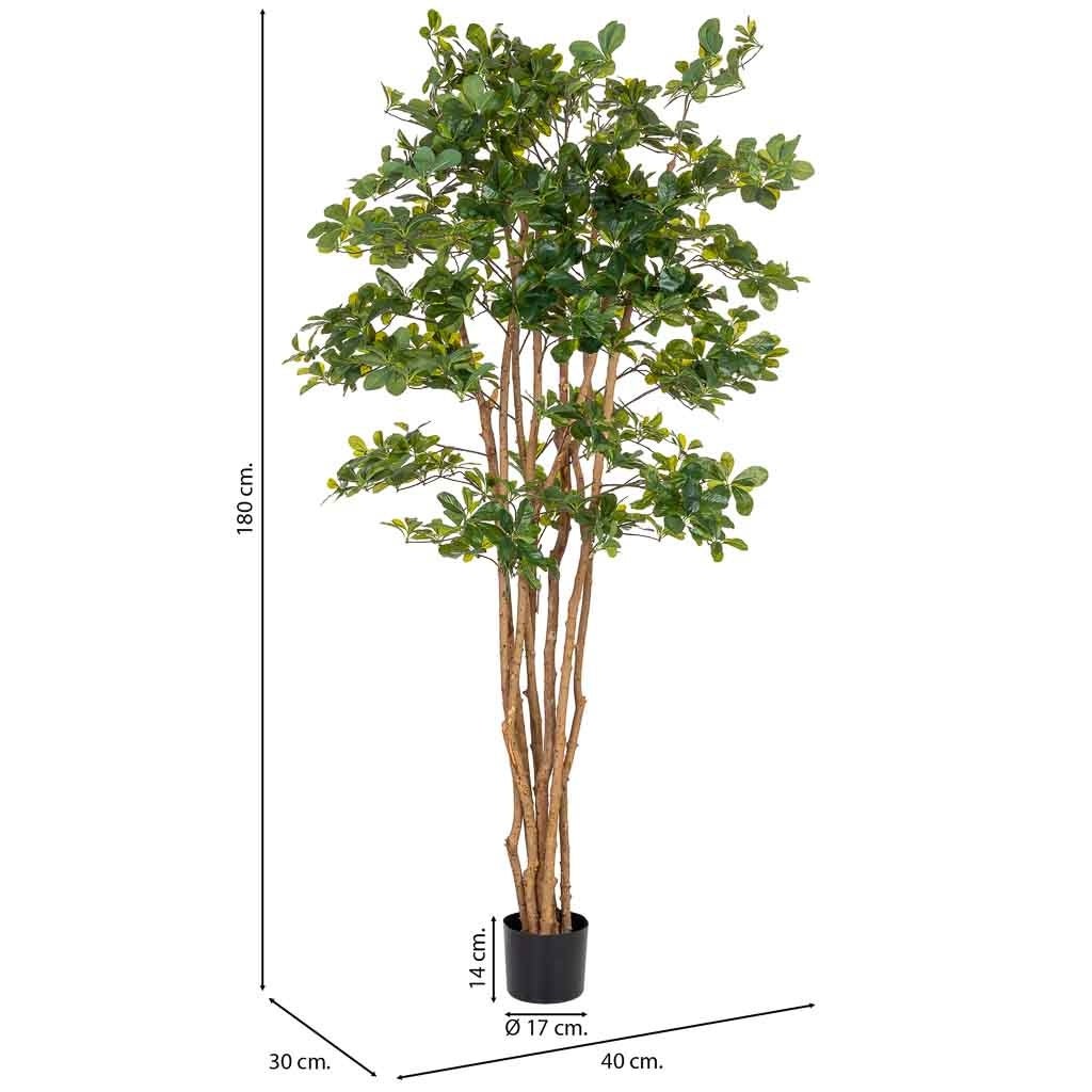 Feuille de banian artificielle décorative en pot de 40x30x180 cm - 3