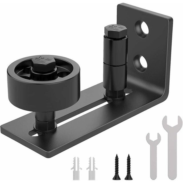 Lot De 2 Roulettes Pour Porte De Grange Coulissante - Noir - 12CM