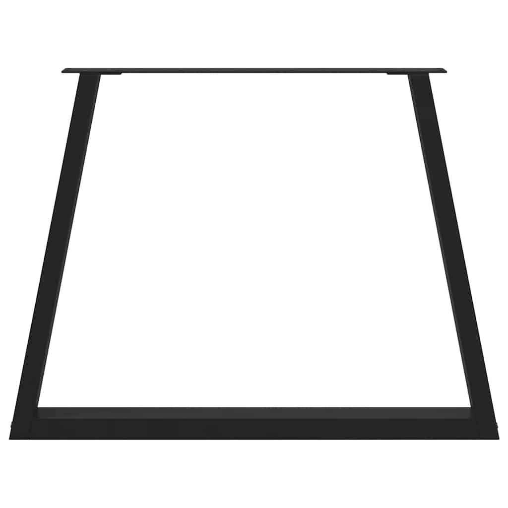 Pernas de mesa de jantar em forma de V 2 unidades de aço preto - COMFORTXL - 5