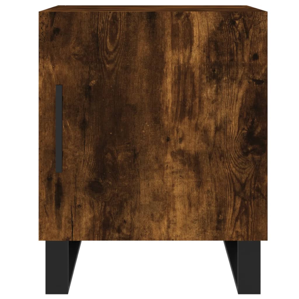 Maison Exclusive - Tables de chevet 2 pcs chêne fumé 40x40x50 cm bois d'ingénierie - 7