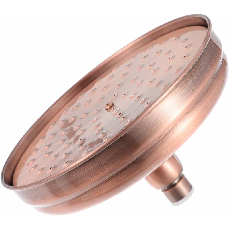 Pomme De Douche Plate En Cuivre 20,3 Cm – Design Industriel Intérieur/Extérieur Avec Raccord 1,27 Cm