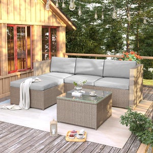 Outsunny Set Da Bistrò 3 Pezzi – 2 Sedie In Texteline Con Cuscini, Tavolo Vetro Temperato, Struttura Metallica, Per Balcone E Patio, Grigio