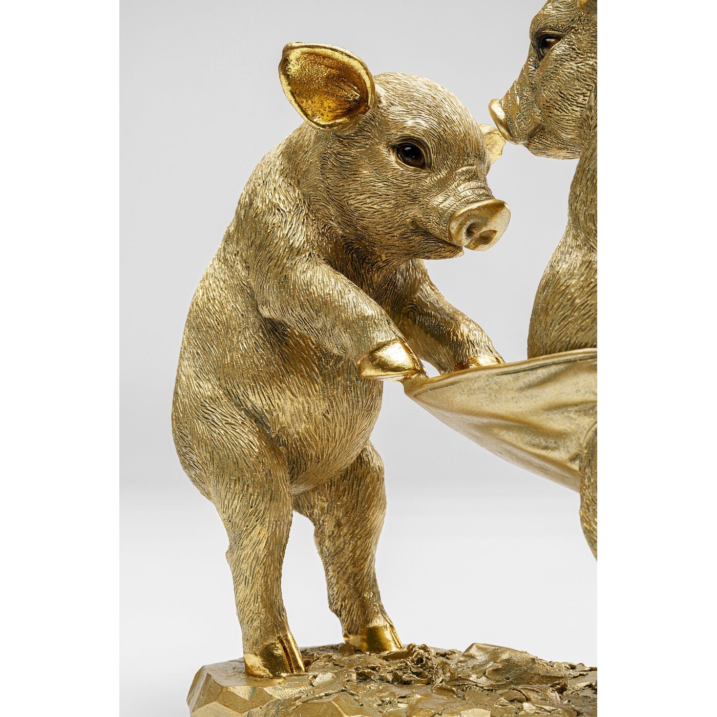 Déco cochons curieux dorés Kare Design - 4