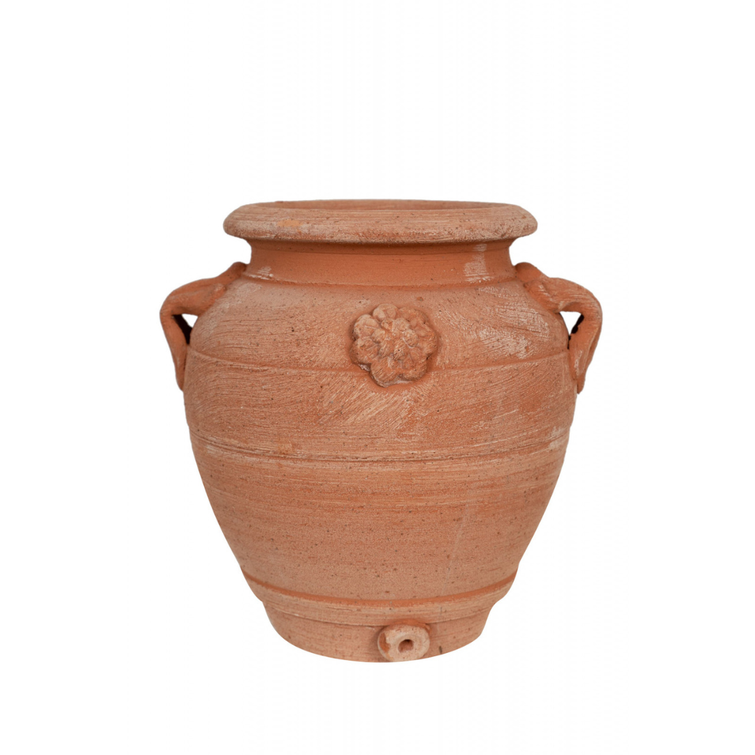 BISCOTTINI Set de 2 Jarres en Terre Cuite Toscane 16x20cm - Vases Décoratifs pour Jardin - Pots pour Petites Plantes d'Intérieur - 5