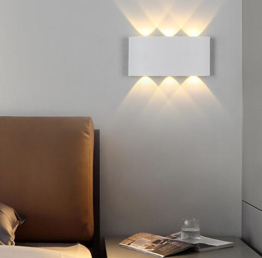 APPLIQUE CUBO LED 6W Faro Faretto Lampada Da Parete Per Muro Con Doppia Luce EUR 14,99 - IT - Foto 7