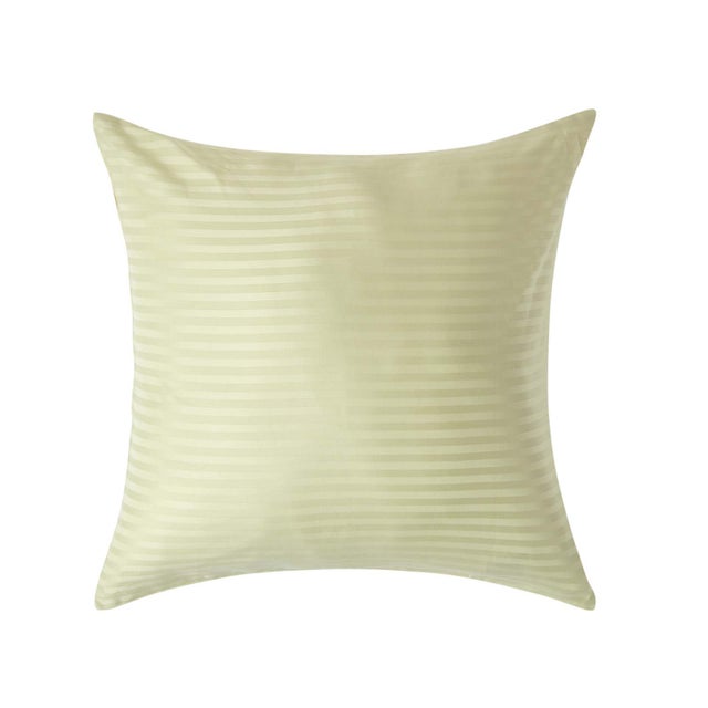 Homescapes Taie d'oreiller en coton 330 fils Vert sauge, 60 x 60 cm