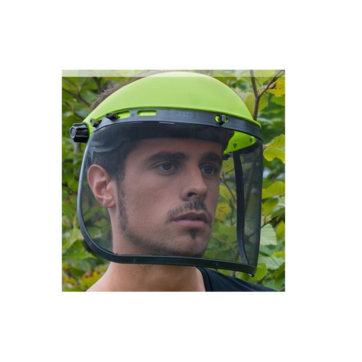 Visera Protectora Con Casco - Para Jardinería, Desbroce, Poda, Rejilla Ventilada, Ajustable