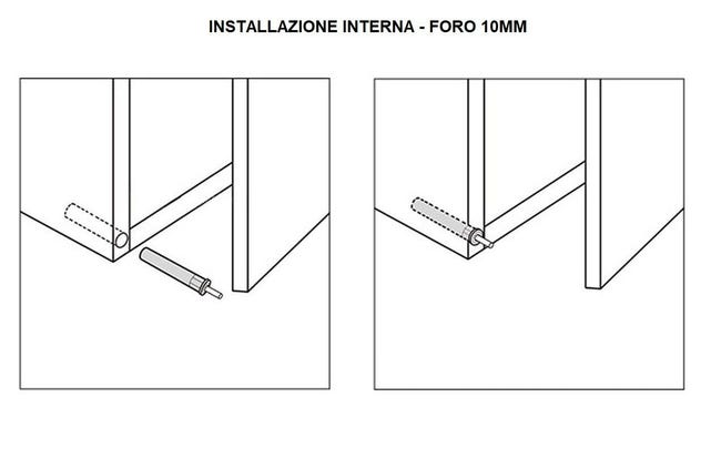 CERNIERE ARMADIO CHIUSURA Morbida 2pz Nascoste Porta Cucina - Foto 2