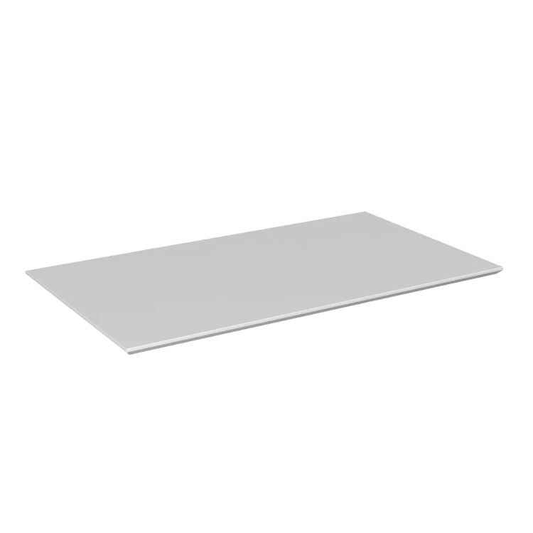 Blat łazienkowy kompaktowy 80 cm biały z fazą 45°