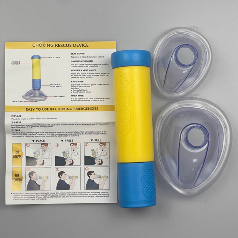 Dispositif de secours contre l'étouffement pour enfants et adultes, Avec 2 masques, Dispositif d'urgence portable contre l'étouffement - 2