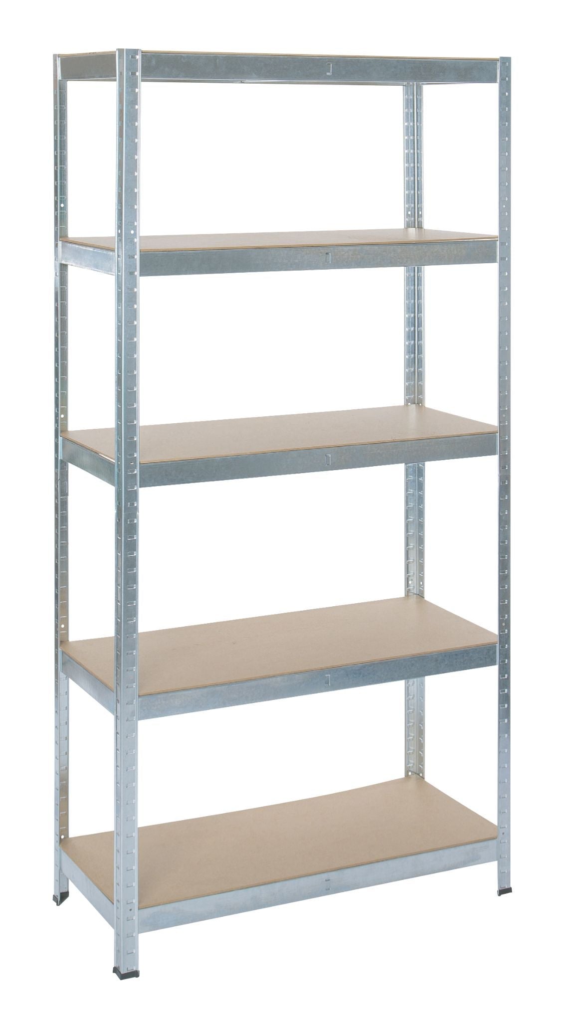 Rack en métal MDF/GALVA 180 x 90 x 50 cm - 5 étagères - Montage facile sans boulons - 2