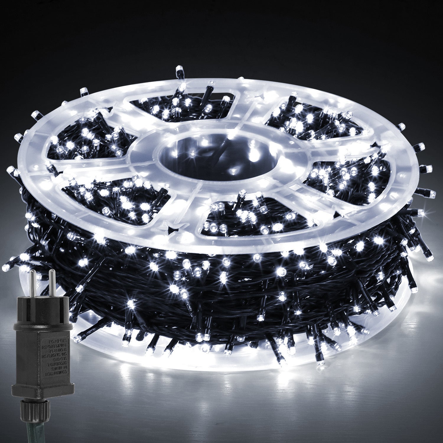 Ghirlanda Luminosa LED 100m Impermeabile IP44 con 8 Giochi di Luce