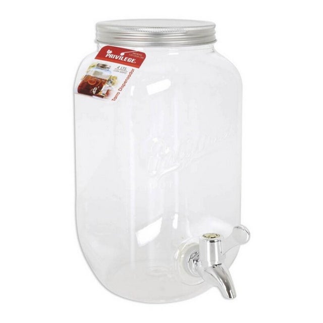 Tradineur Distributore Di Bevande In Plastica 7,2 Litri - Contenitore Con Rubinetto, Maniglia E Tappo A Vite - Per Acqua, Succhi, Bevande Fredde, Frigorifero - Senza BPA - 3