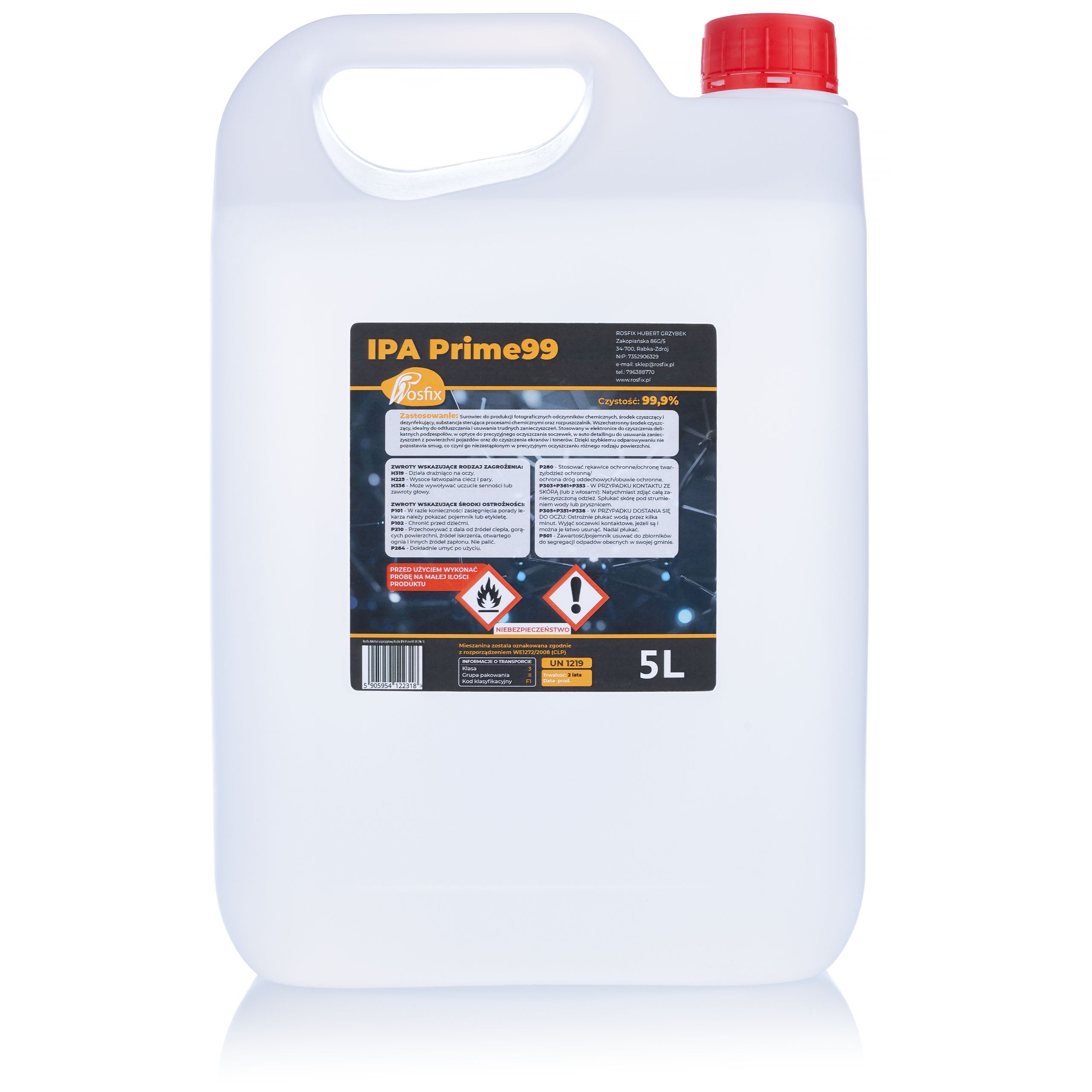 Alcool Isopropylique IPA Prime99 99,9% 5L – Haute Pureté | Nettoyage Précis | Électronique, Optique, Industrie - 2