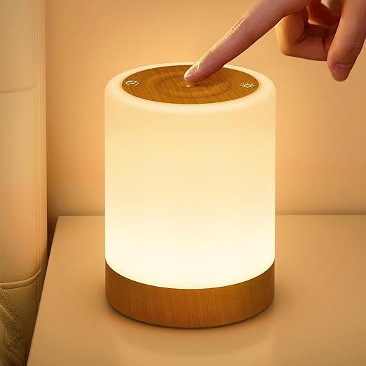 Lampka nocna dotykowa, ciepłe światło, lampka nocna dla dorosłych z timerem do sypialni, salonu, na kemping