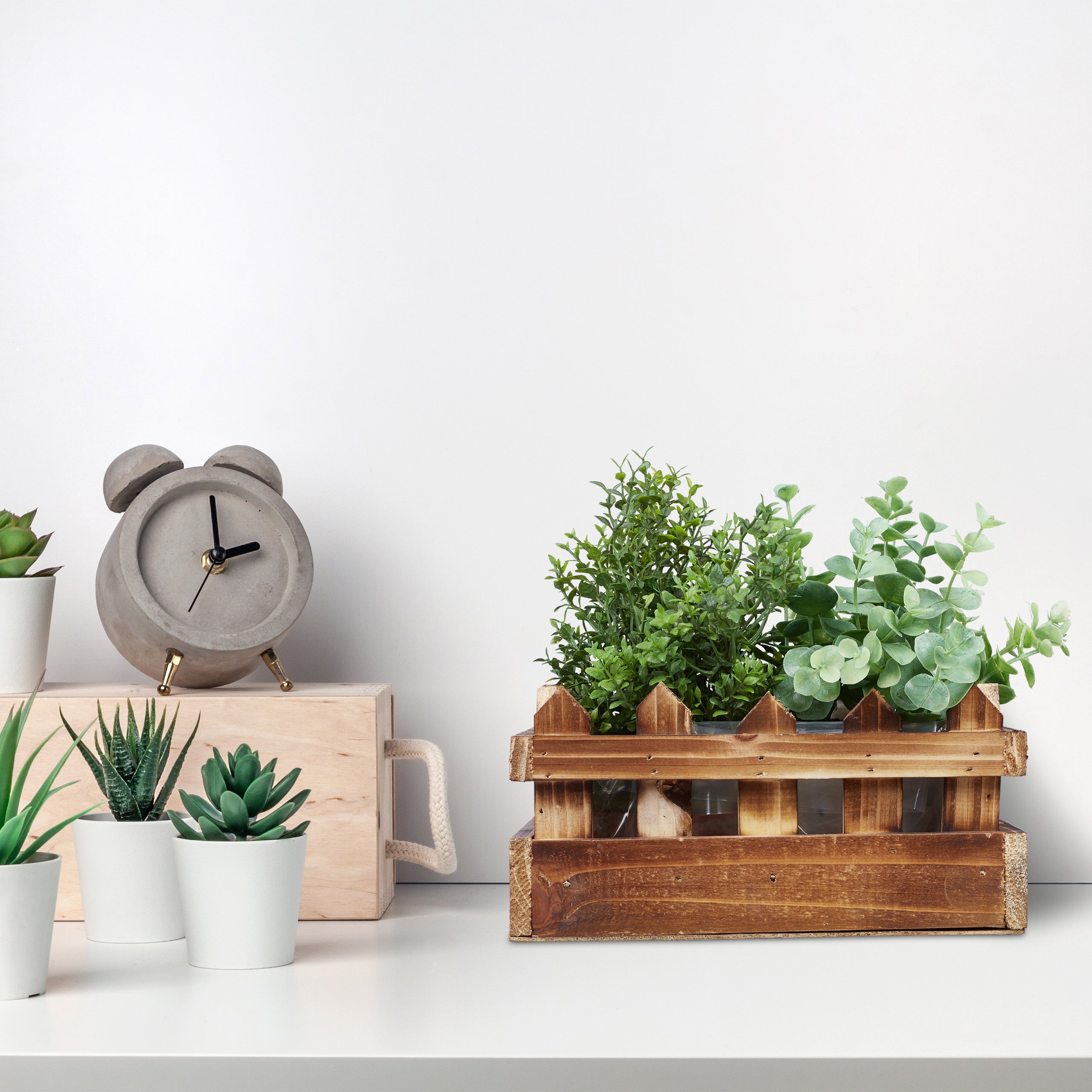 Relaxdays Fioriere in Legno Set da 3, da Balcone e Davanzale, Cassette Porta Fiori e Piante in Varie Misure, Naturale - 5