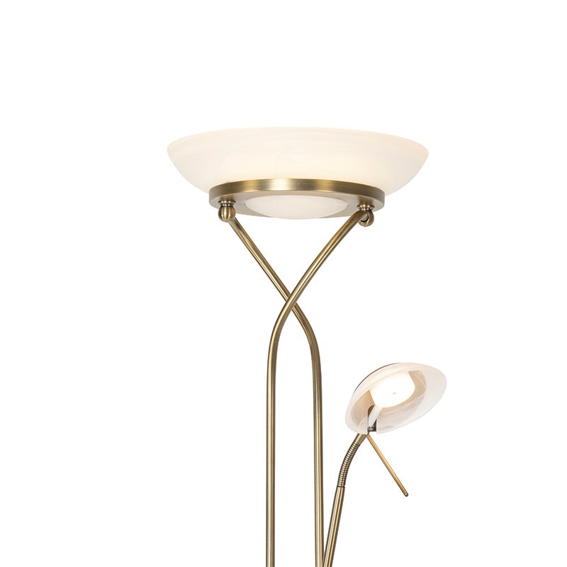 LED Dimmable Lampadaire avec lampe de lecture variateur inclus empoli - 1 lumière - H 1800 mm - Bronze - Moderne - Éclairage intérieur - Salon I - 2