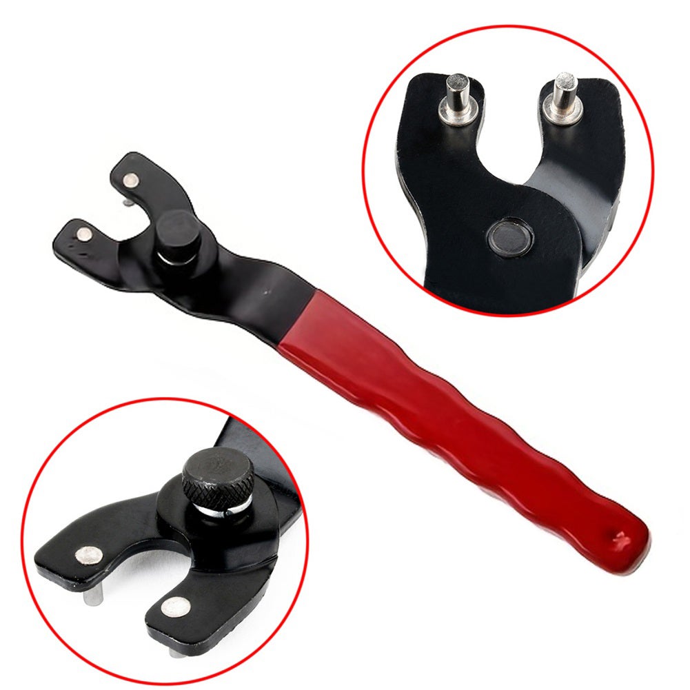 Szlifierka kątowa regulowana, klucz hakowy, rękojeść z tworzywa sztucznego, klucz hakowy, klucz nastawny, narzędzie do naprawy 10-40mm (czerwony)