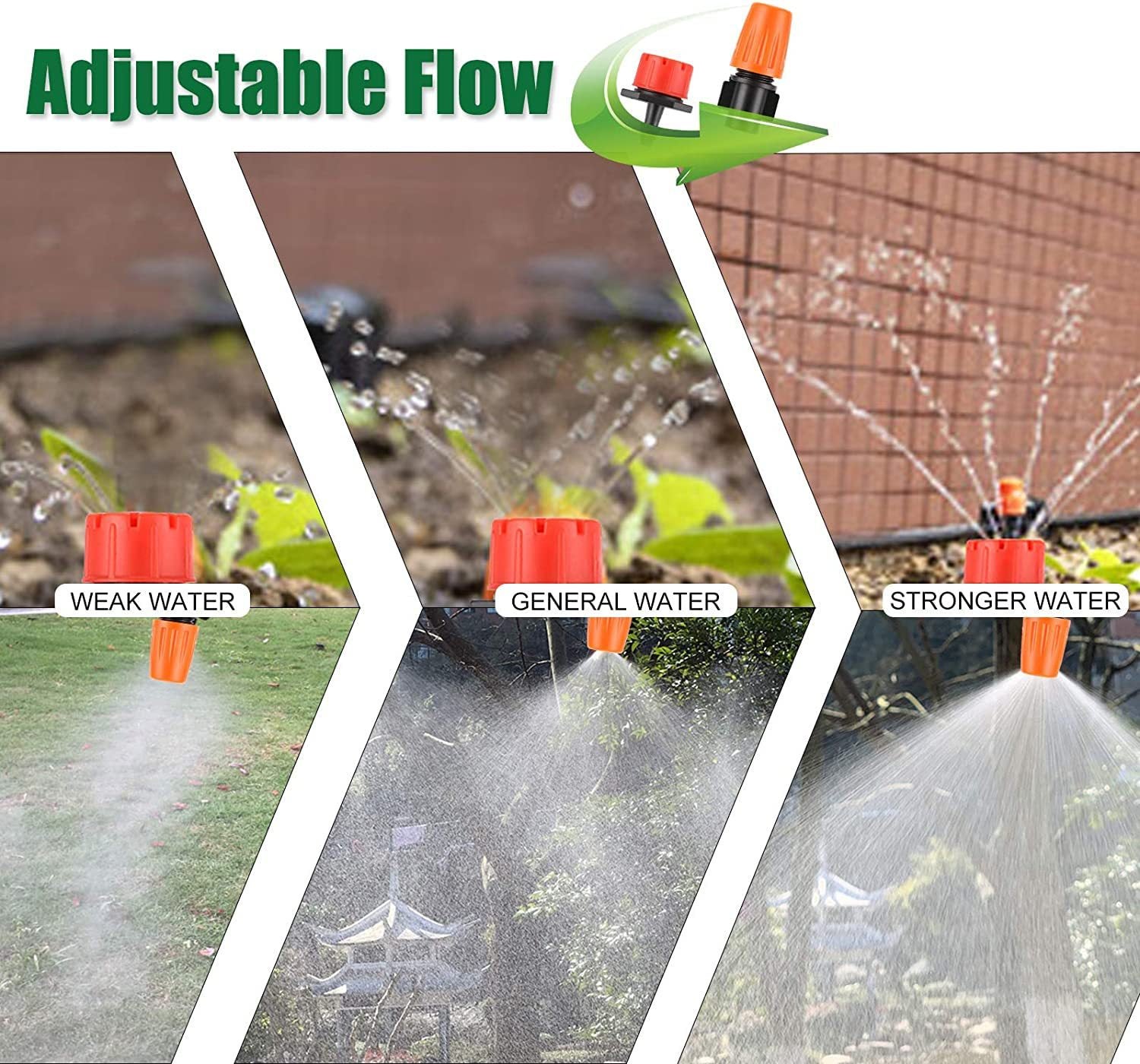 Kits d'irrigation goutte à goutte, systèmes d'irrigation goutte à goutte pour jardin, systèmes d'arrosage automatique. Adaptés aux jardins. - 7