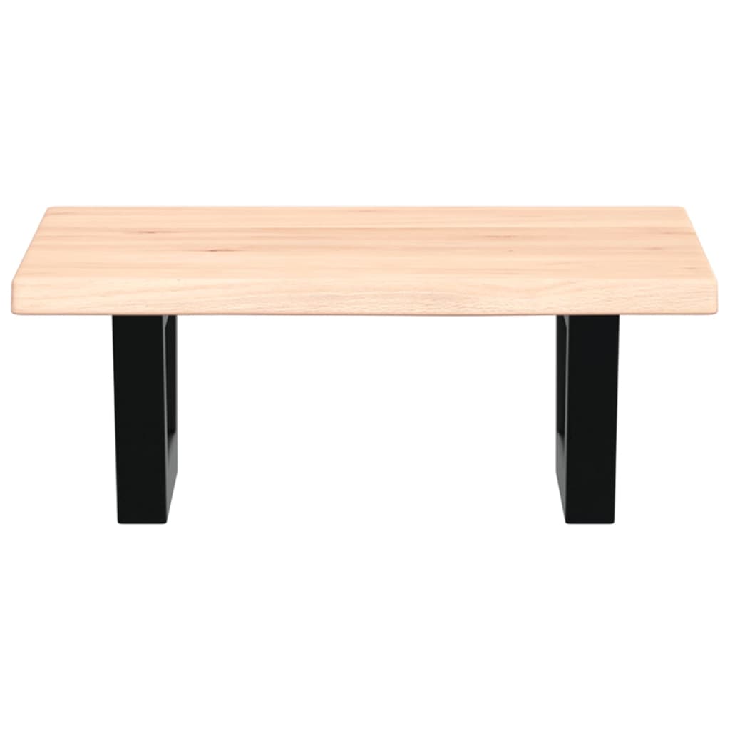 Maison Exclusive - Ripiano a Parete per Lavabo in Acciaio e Massello di Rovere - 4