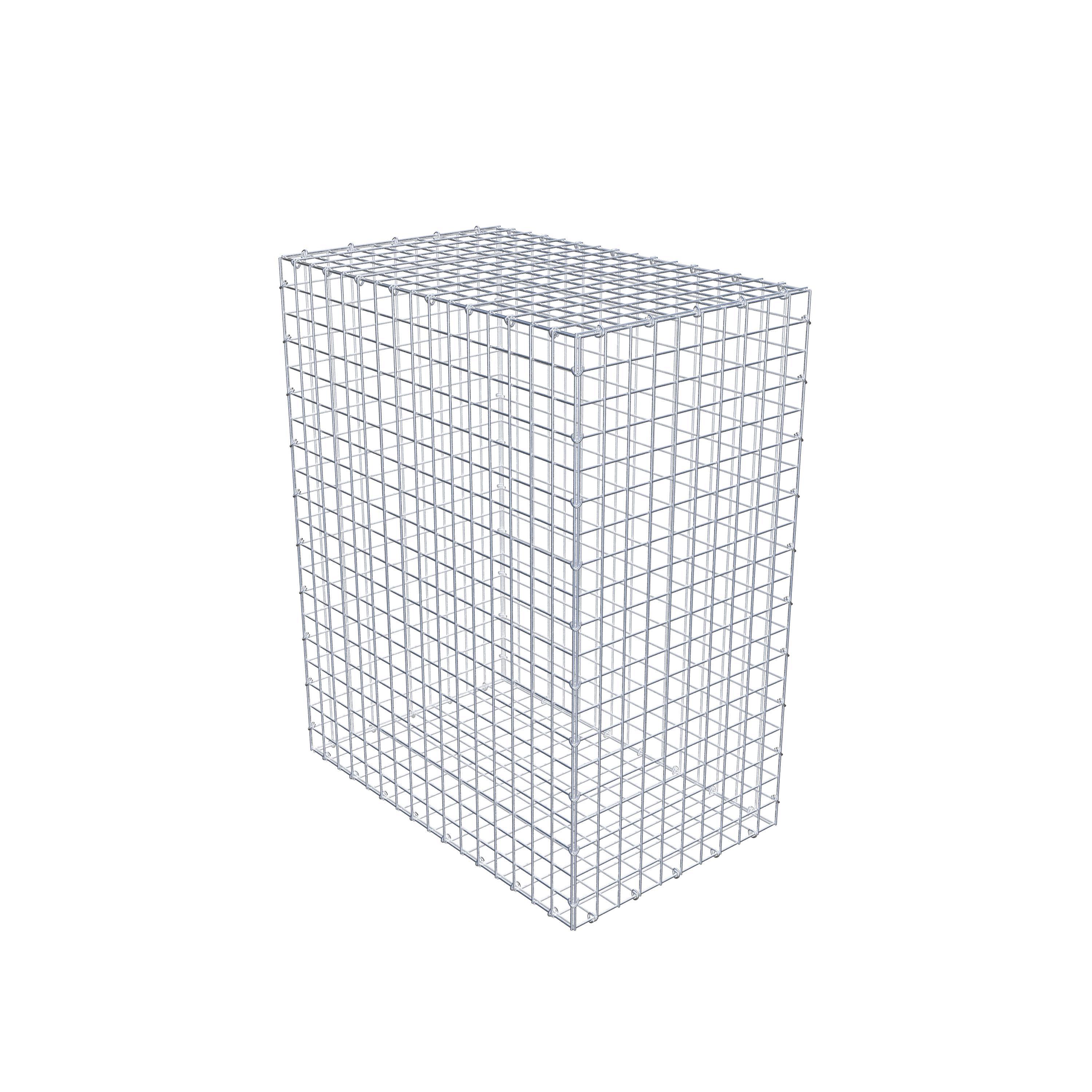 Gavión de acero galvanizado 100x80x50cm (LxAxP), malla 5 x 5cm, Anillo en C, jaula metálica para muro o jardín - 6