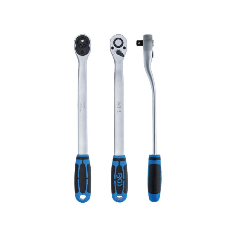 Cricchetto Reversibile BGS 630 - 1/4" 6,3mm, 90 Denti, Impugnatura Ergonomica - Foto 10