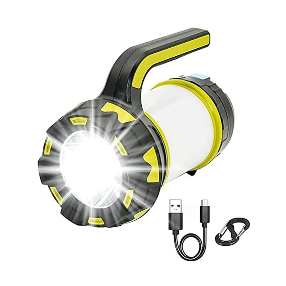 Akumulatorowa latarka kempingowa, wiele trybów oświetlenia, idealna w sytuacjach awaryjnych i podczas przerw w dostawie prądu, z kablem USB.